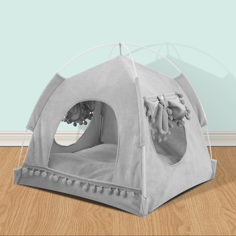 Summer Cat Litter Small Dog Winter Cat Tent Net Red  Kennel Washable Foldable Pet Bed