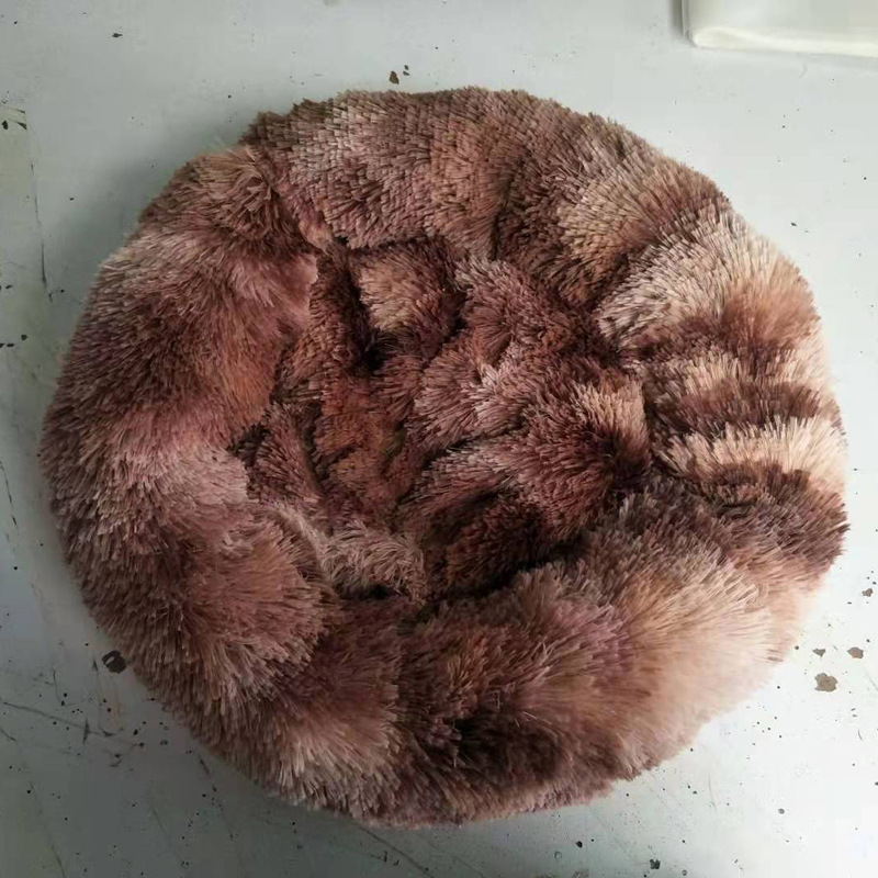 Plush round Kennel Kennel Cat Kennel Pet Cushion Mat Kennel Manufacturers Cross-Border Amazon