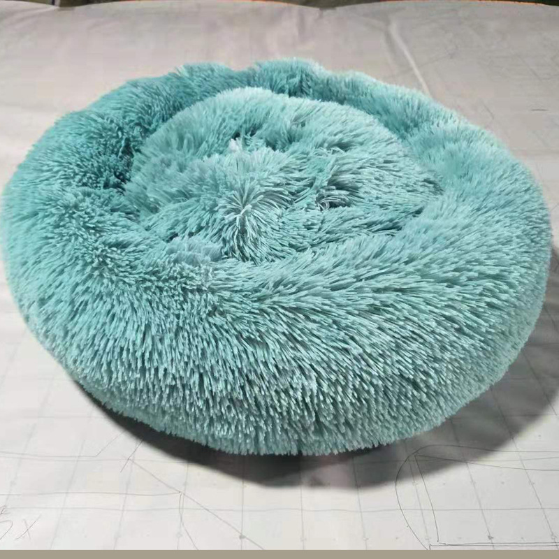 Plush round Kennel Kennel Cat Kennel Pet Cushion Mat Kennel Manufacturers Cross-Border Amazon