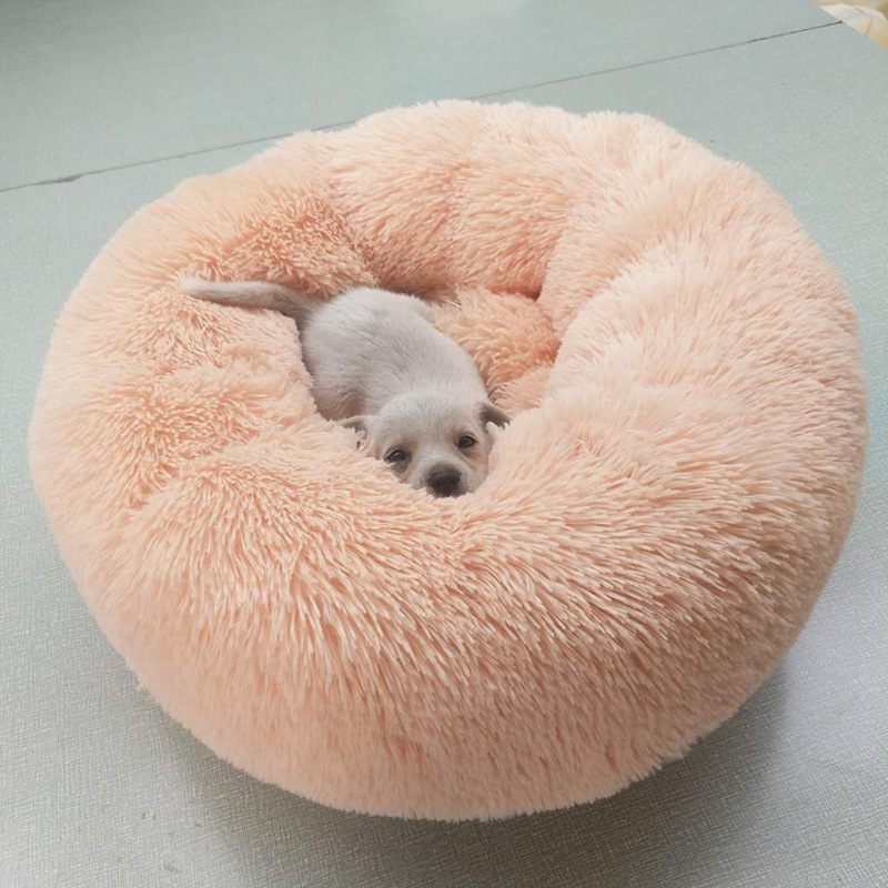 Plush round Kennel Kennel Cat Kennel Pet Cushion Mat Kennel Manufacturers Cross-Border Amazon
