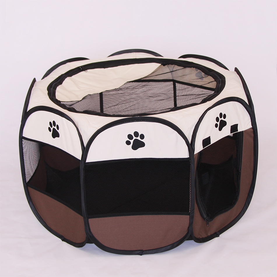 Folding Octagonal Pet Fence Oxford Cloth Waterproof ScratchResistant Cat Kennel Pet Supplies Delivery Room Tent