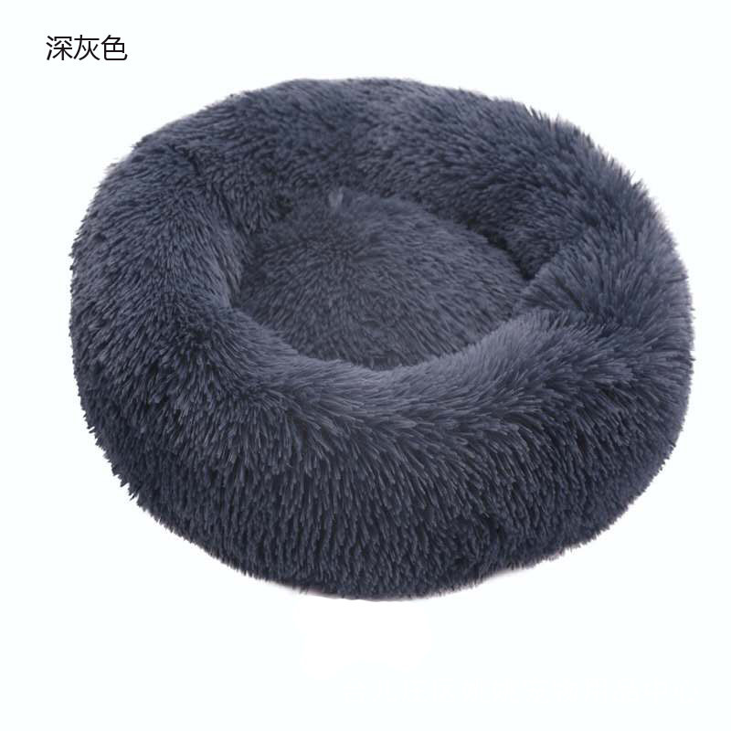 Pet Supplies Kennel Korea round Long Velvet Pet Cushion Mat  Online Red Export Hot Cat Litter