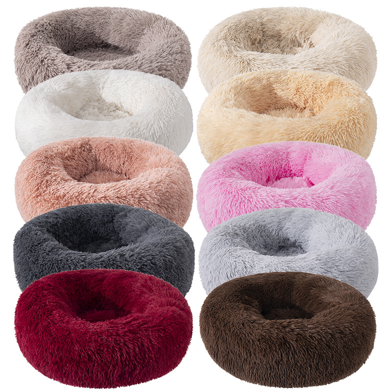 Factory Direct Sales Cathouse Doghouse Plush round Dog Bed Warm Mat Pet Kennel Dog Mat Cat Supplies
