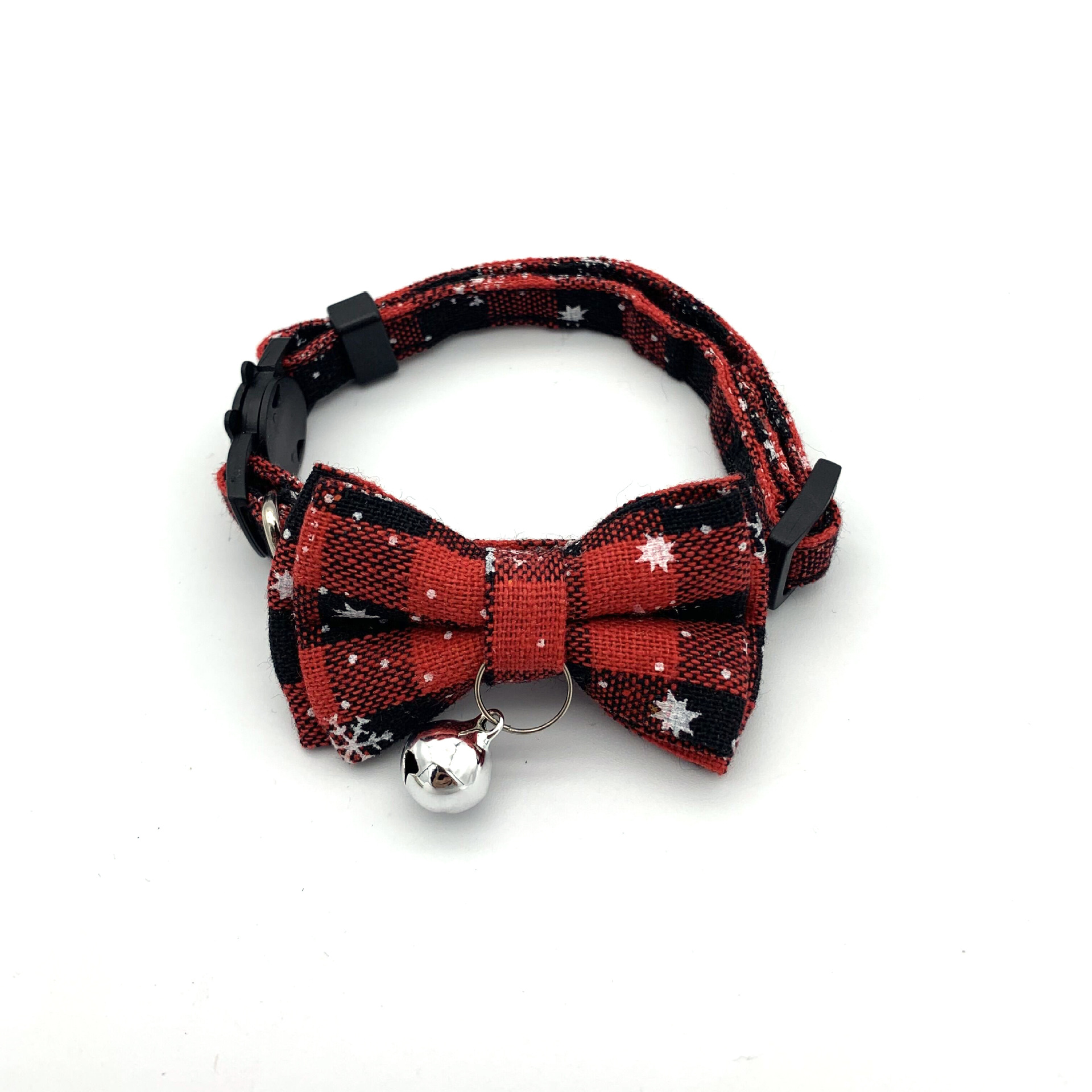 2021 New Plaid Collar Pet Bell Collar Bow Patch Christmas Style Cat Dog Collar Cross-Border 2021 New Plaid Collar Pet Bell Collar Bow Patch Christmas Style Cat Dog Collar Cross-Border