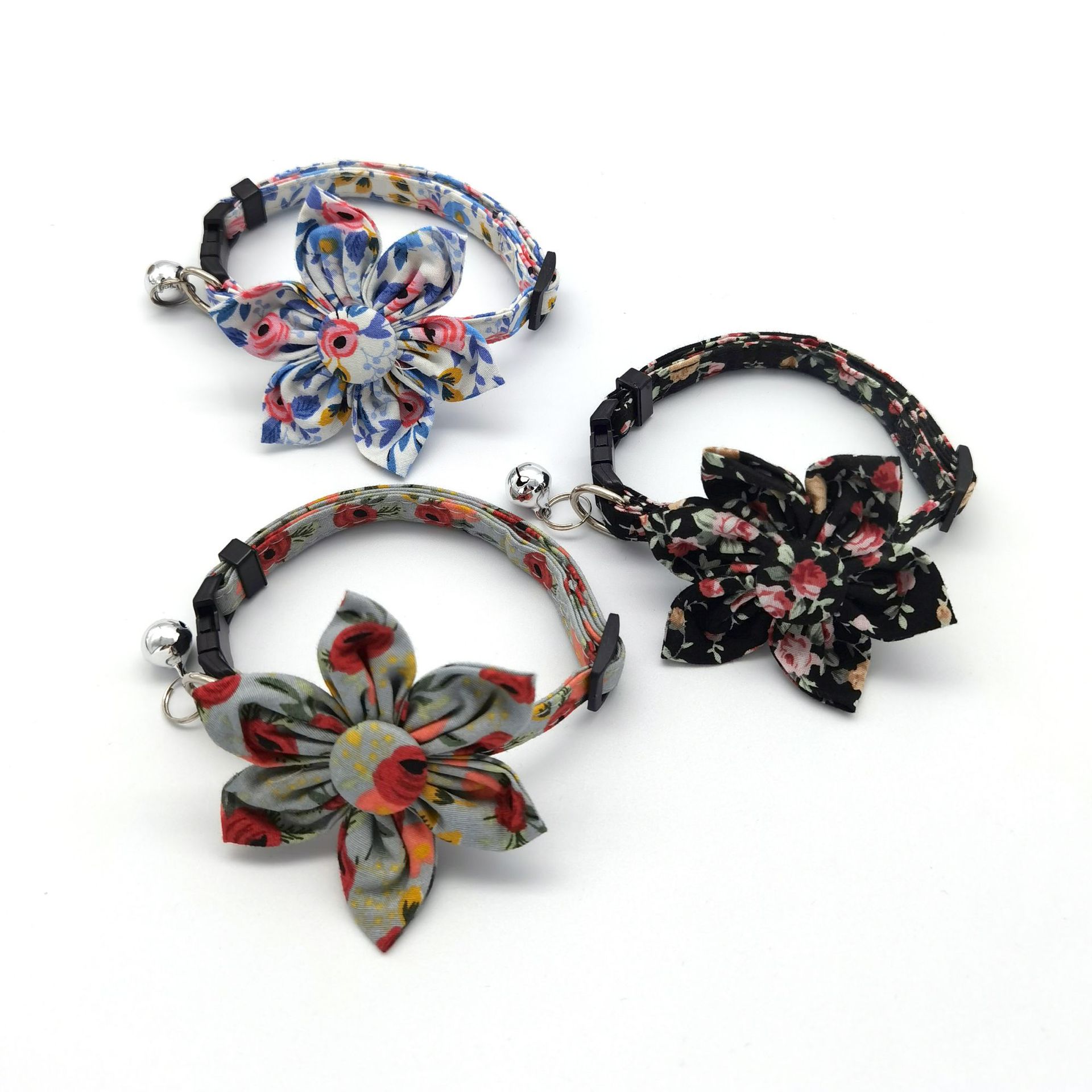 2021 New Floral Pet Plaid Collar Pet Bell Collar Cotton Bow Collar Cute Cat Collar 2021 New Floral Pet Plaid Collar Pet Bell Collar Cotton Bow Collar Cute Cat Collar