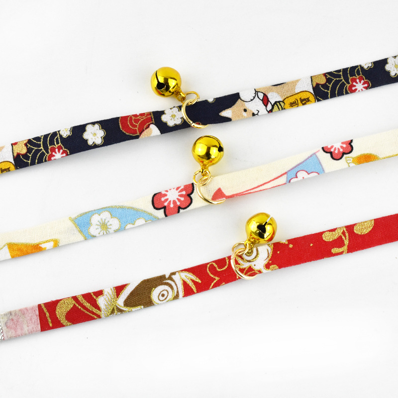 Cat Collar Japanese Style Collar Cat Collar Pet Bell and Wind Collar Cat Collar Japanese Style Collar Cat Collar Pet Bell and Wind Collar