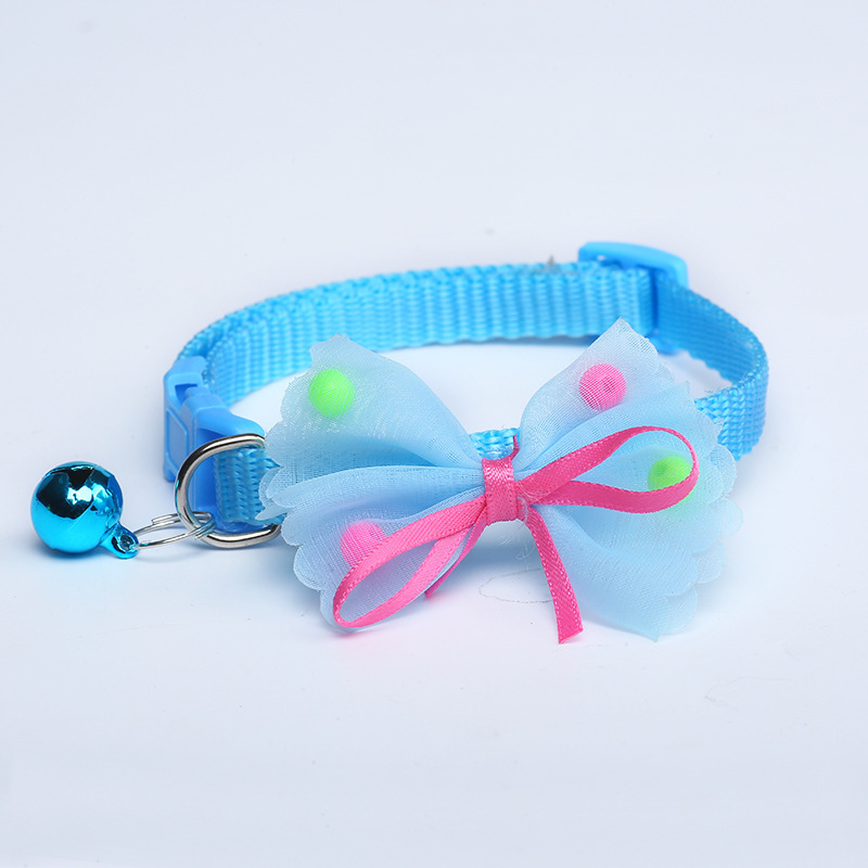 Bow Collar Cross-Border Pet Bell Kitty Puppy Dog Collar Cat Collar Pet Decorations Wholesale