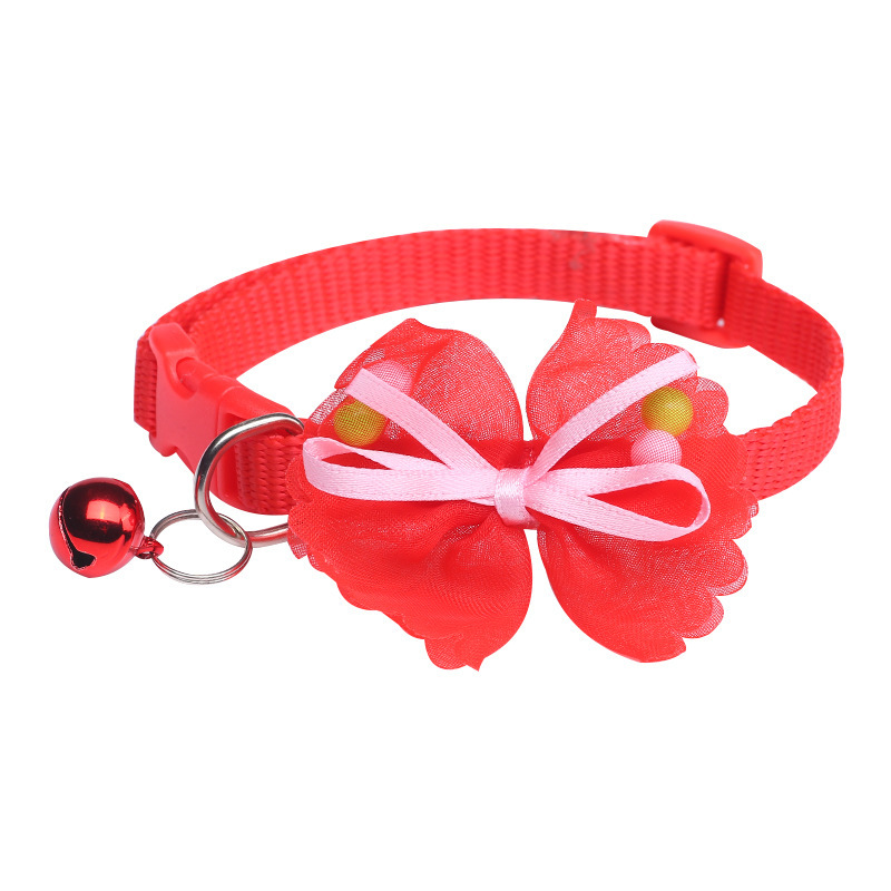 Bow Collar Cross-Border Pet Bell Kitty Puppy Dog Collar Cat Collar Pet Decorations Wholesale Bow Collar Cross-Border Pet Bell Kitty Puppy Dog Collar Cat Collar Pet Decorations Wholesale