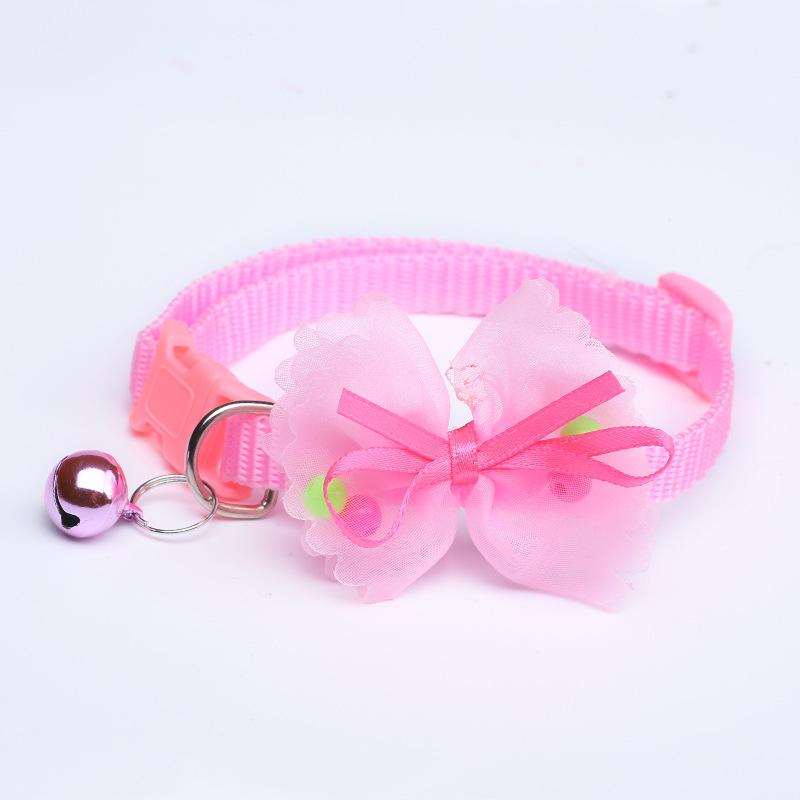 Bow Collar Cross-Border Pet Bell Kitty Puppy Dog Collar Cat Collar Pet Decorations Wholesale Bow Collar Cross-Border Pet Bell Kitty Puppy Dog Collar Cat Collar Pet Decorations Wholesale