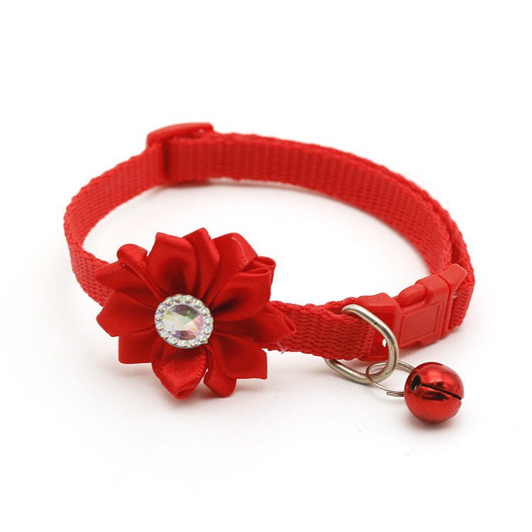 1.0 Pet Bell Flower Collar Dog Collar Collar Ornament Manufacturer Self-Operated T