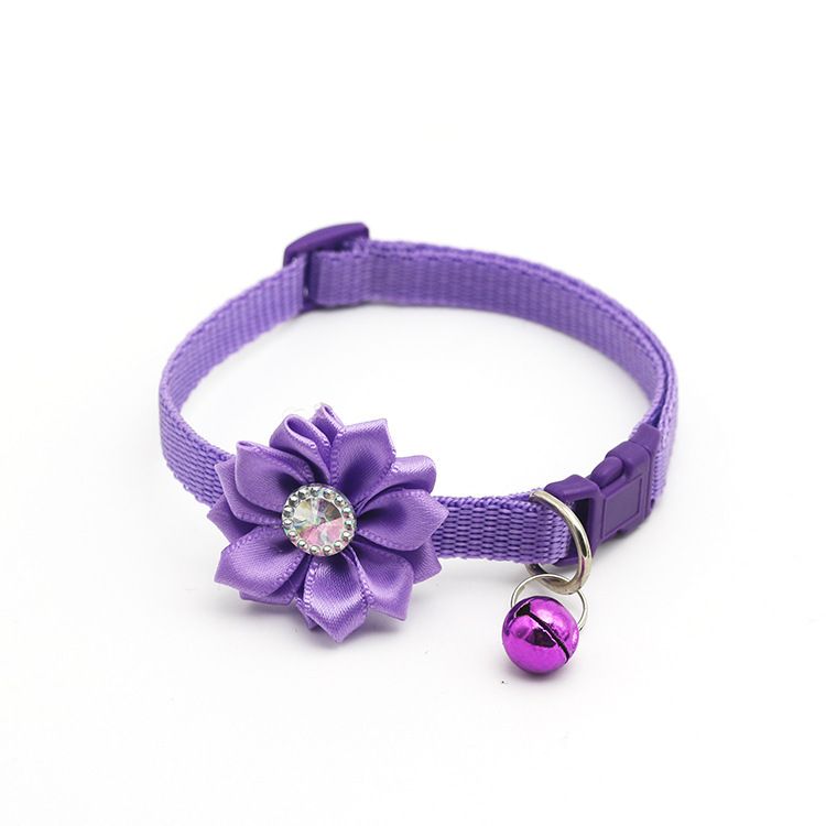 1.0 Pet Bell Flower Collar Dog Collar Cat Collar Factory-Operated Wholesale