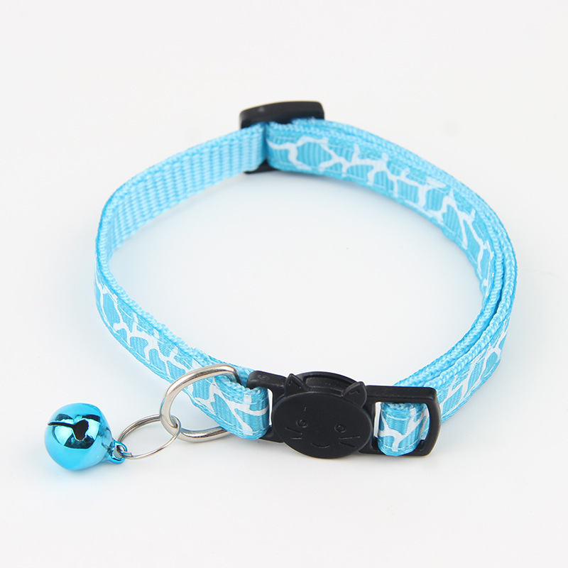 New Pet Bell Collar Cat Head Buckle 1.0 Patch Bell Collar Pet Dog Cat Collar in Stock