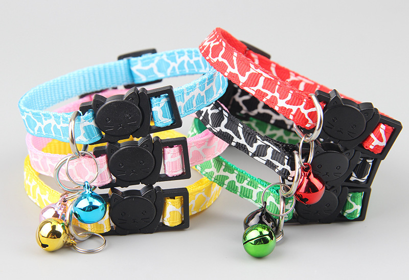 New Pet Bell Collar Cat Head Buckle 1.0 Patch Bell Collar Pet Dog Cat Collar in Stock