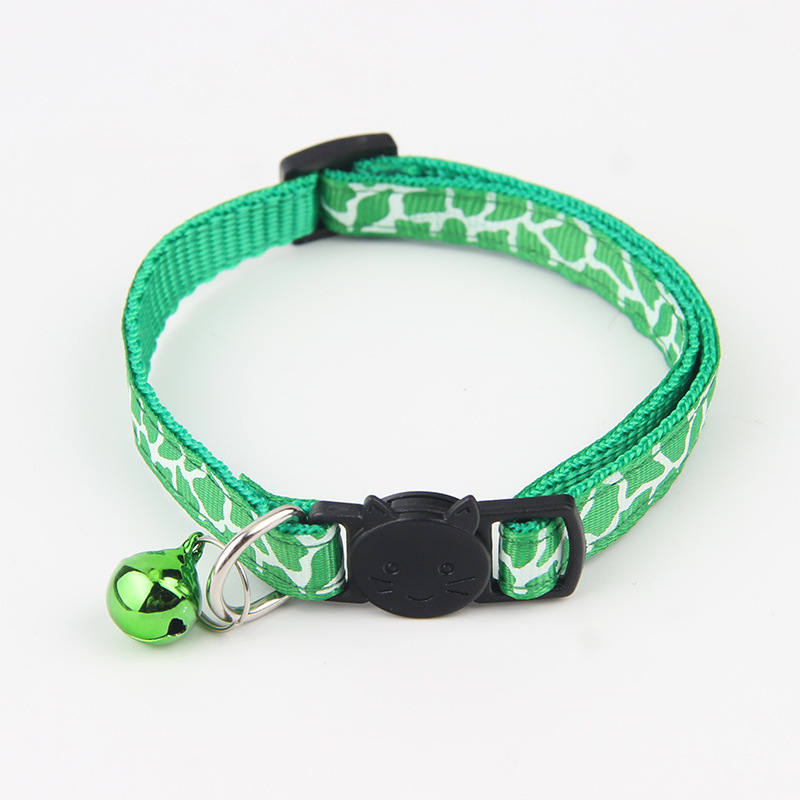 New Pet Bell Collar Cat Head Buckle 1.0 Patch Bell Collar Pet Dog Cat Collar in Stock