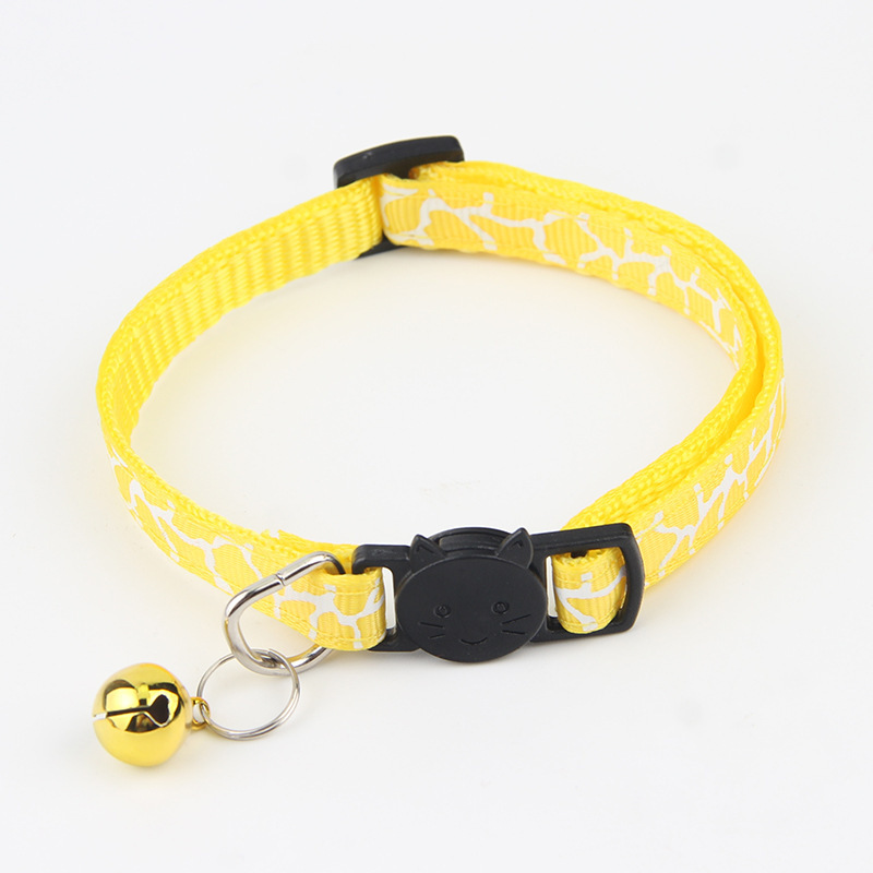 New Pet Bell Collar Cat Head Buckle 1.0 Patch Bell Collar Pet Dog Cat Collar in Stock