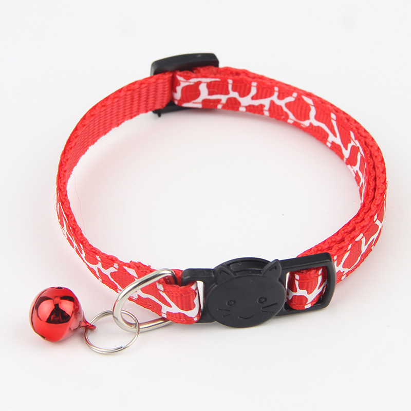 New Pet Bell Collar Cat Head Buckle 1.0 Patch Bell Collar Pet Dog Cat Collar in Stock