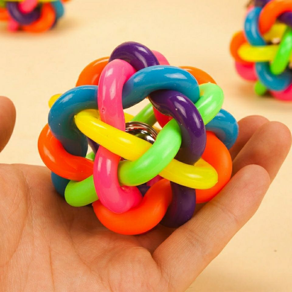 Pet Toy Colorful Woven Bell Toy Ball Pet Bell Ball Medium 7. 5cm Sound Dog Toy Ball Toy Ball Pet Toy Colorful Woven Bell Toy Ball Pet Bell Ball Medium 7. 5cm Sound Dog Toy Ball Toy Ball