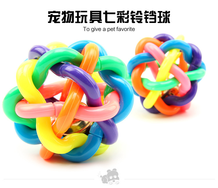 Pet Toy Colorful Woven Bell Toy Ball Pet Bell Ball Medium 7. 5cm Sound Dog Toy Ball Toy Ball Pet Toy Colorful Woven Bell Toy Ball Pet Bell Ball Medium 7. 5cm Sound Dog Toy Ball Toy Ball