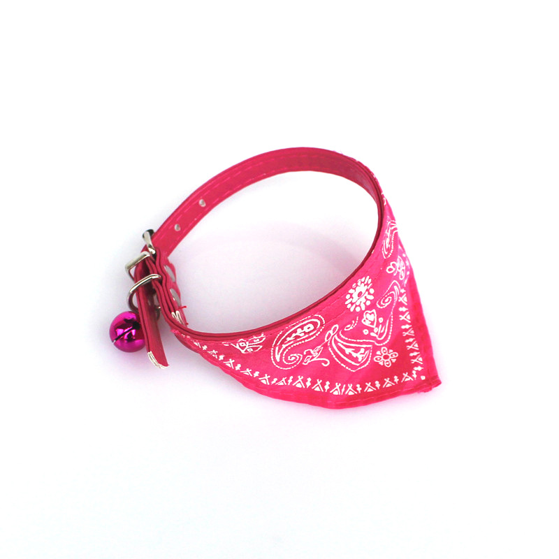 Pet Bell Triangular Binder Cat Pu Collar Dog Saliva Towel Scarf for Small Dogs Pet Decorations