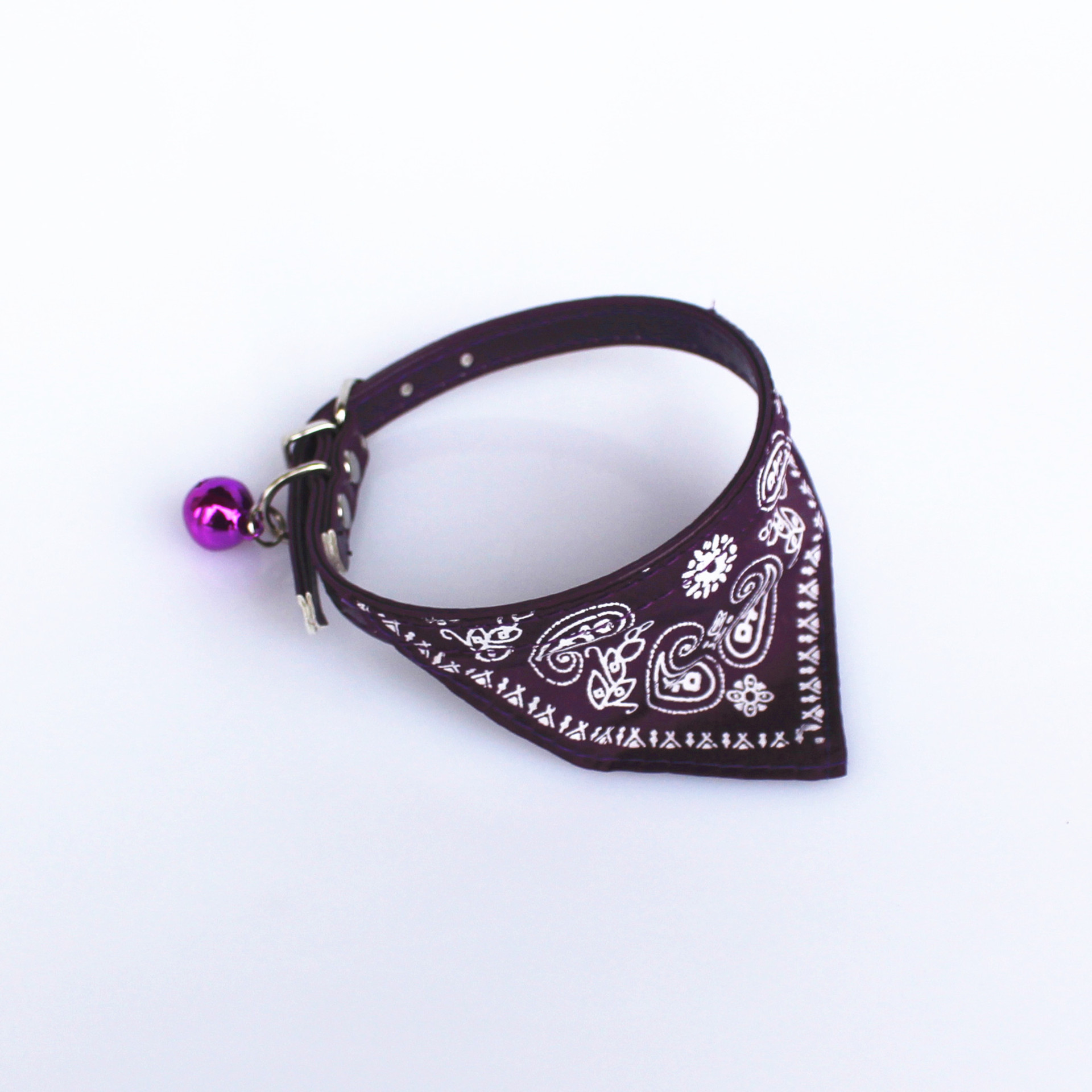 Pet Bell Triangular Binder Cat Pu Collar Dog Saliva Towel Scarf for Small Dogs Pet Decorations