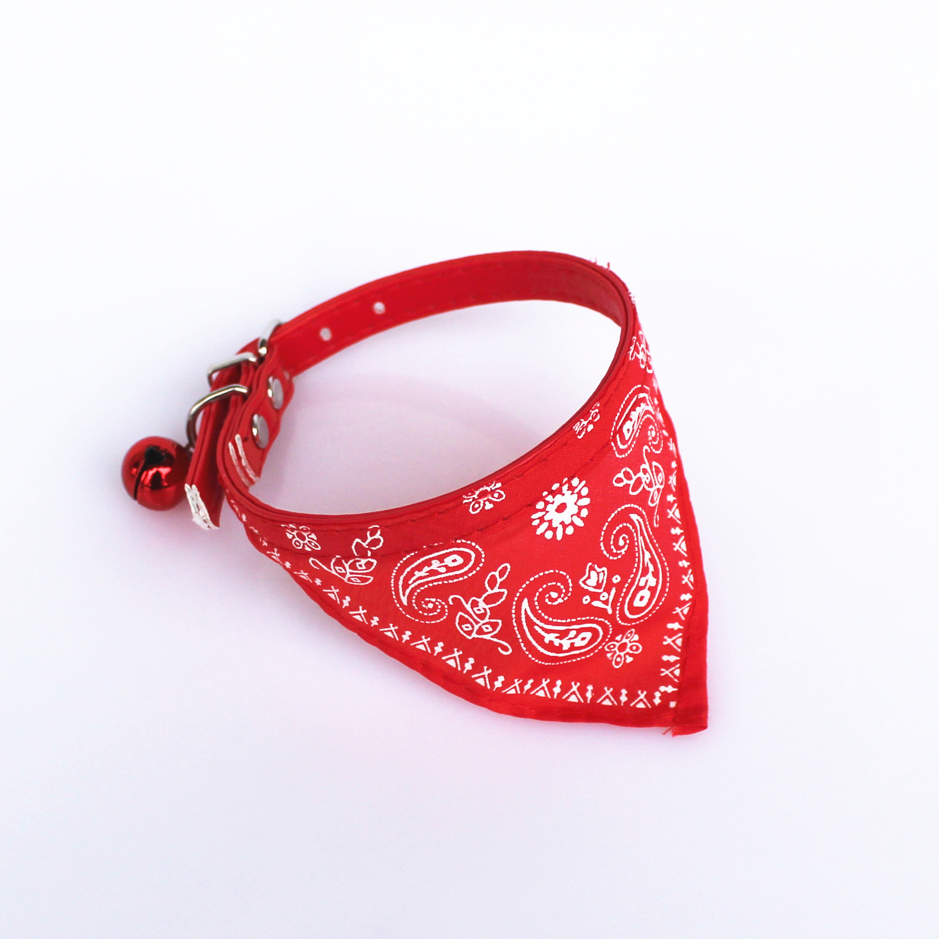 Pet Bell Triangular Binder Cat Pu Collar Dog Saliva Towel Scarf for Small Dogs Pet Decorations