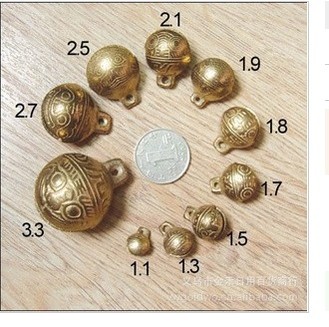 Tiger Head Bell Copper Bell Pet Bell Measuring Opening Diameter 1.1 -- 3cm