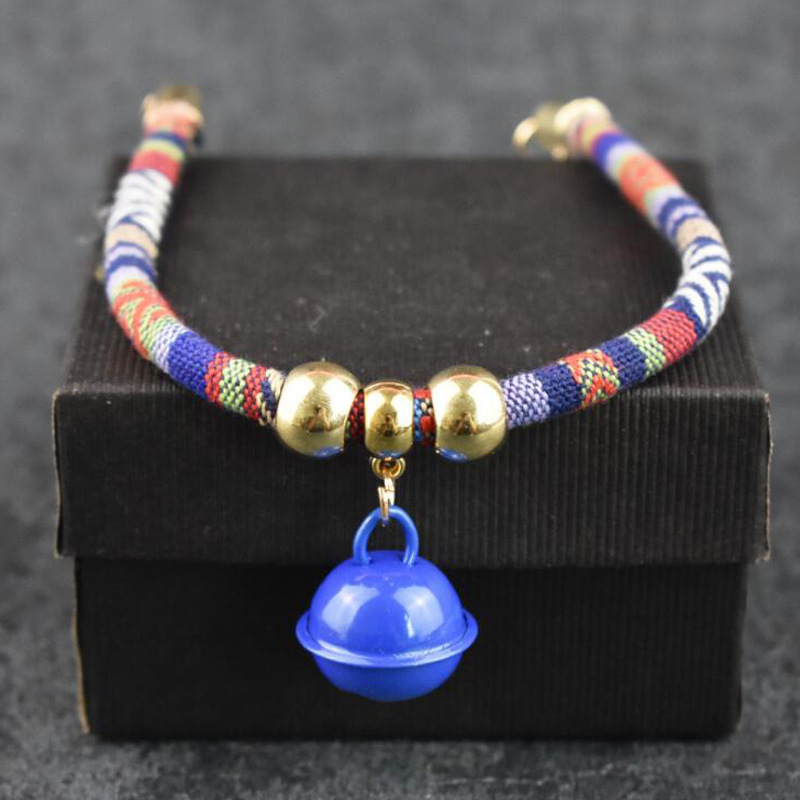 Pet Supplies Cat Collar Color Pet Collar Dog Collar Pet Clothing Handmade Pet Bell Collar