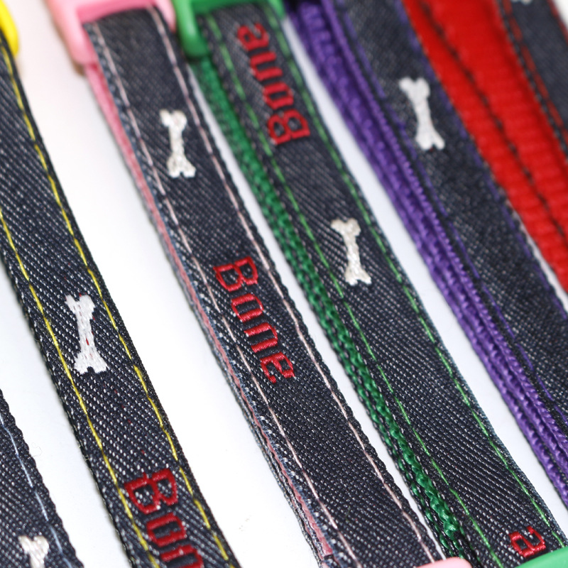Pet Denim Collar Pet Bell Collar Cat Collar Dog Collar Patch Collar Ornament