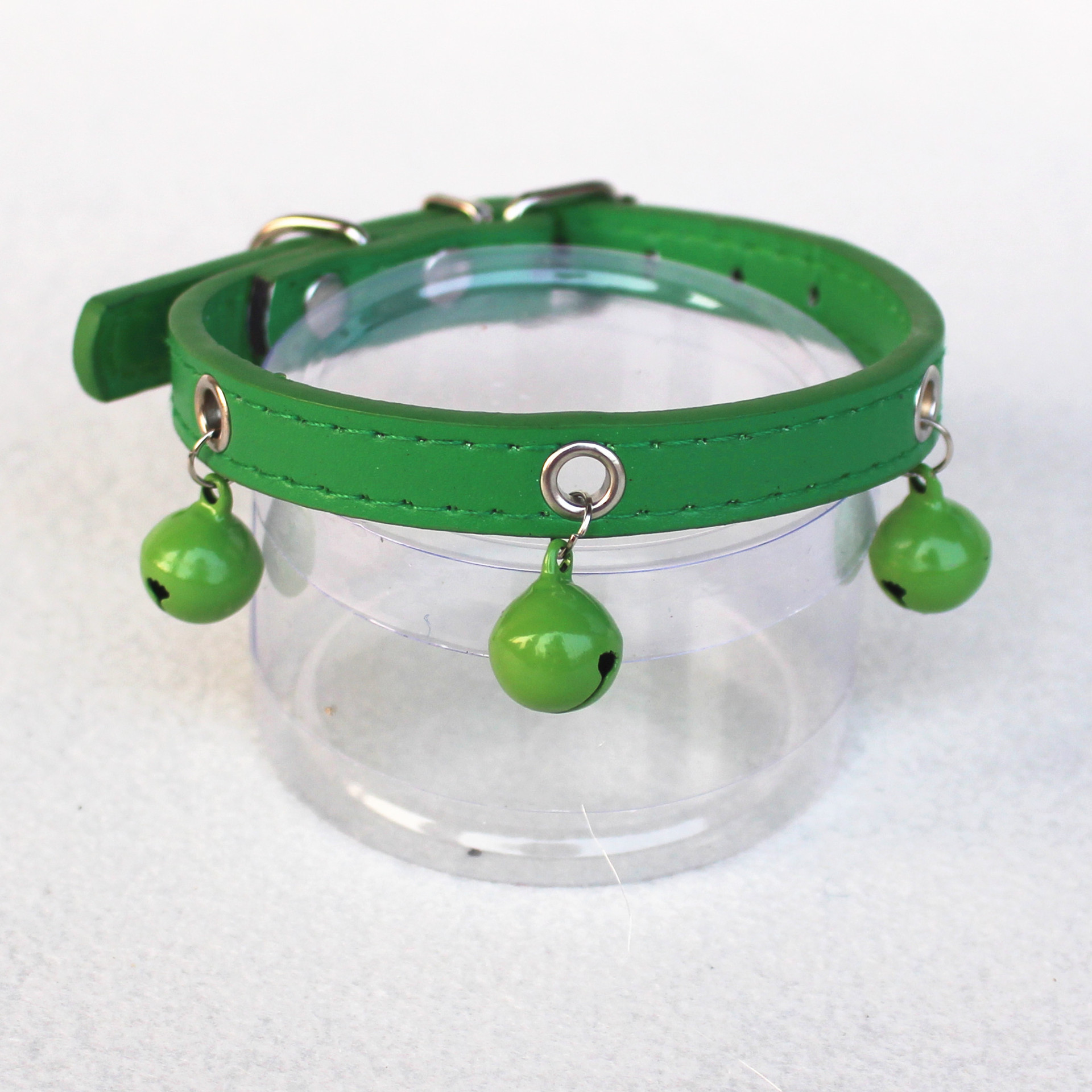 Pet Bell Collar Candy Color High Quality Leather Chyer Dogs and Cats Hand Holding Rope Bite-Proof Protector Factory Direct Sales