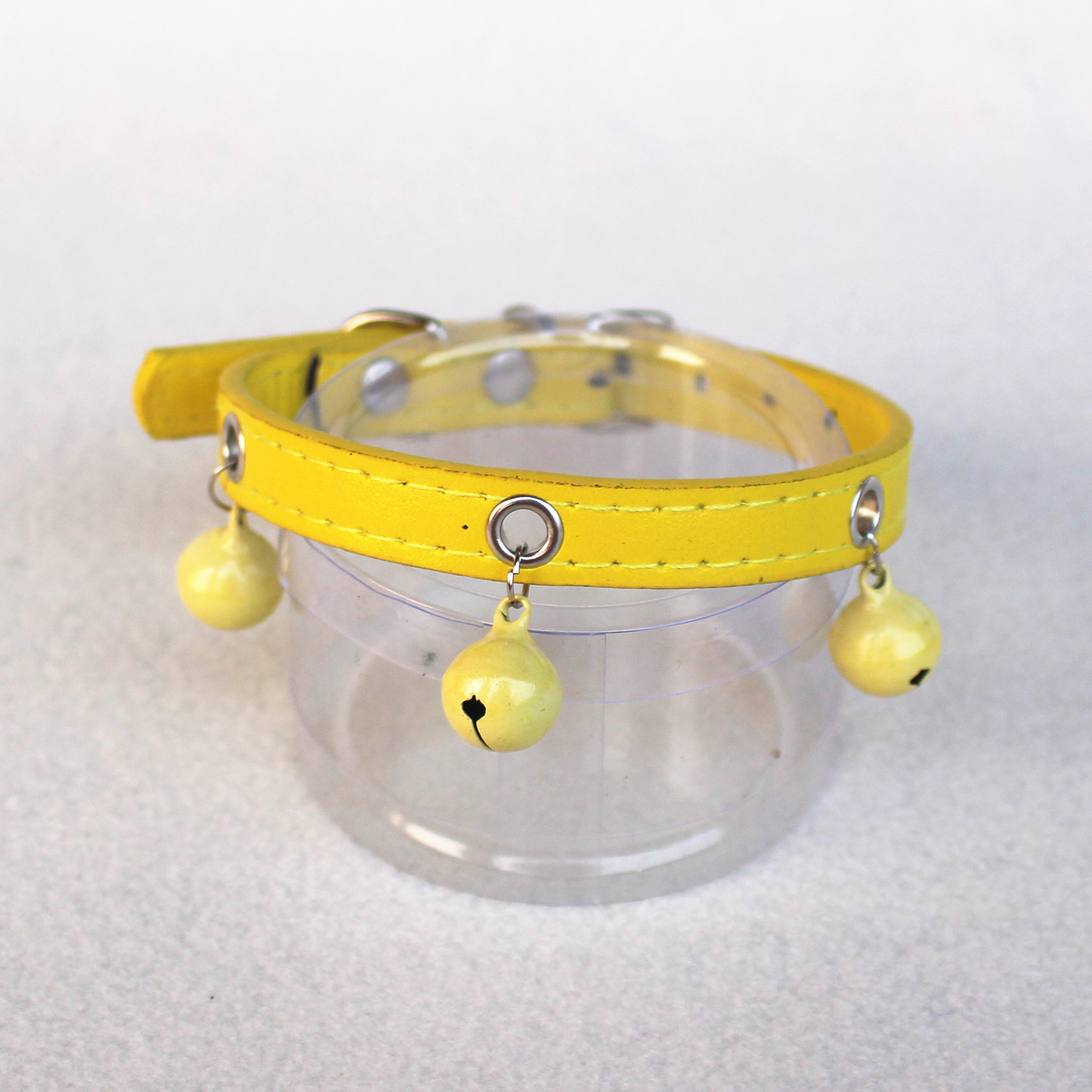 Pet Bell Collar Candy Color High Quality Leather Chyer Dogs and Cats Hand Holding Rope Bite-Proof Protector Factory Direct Sales