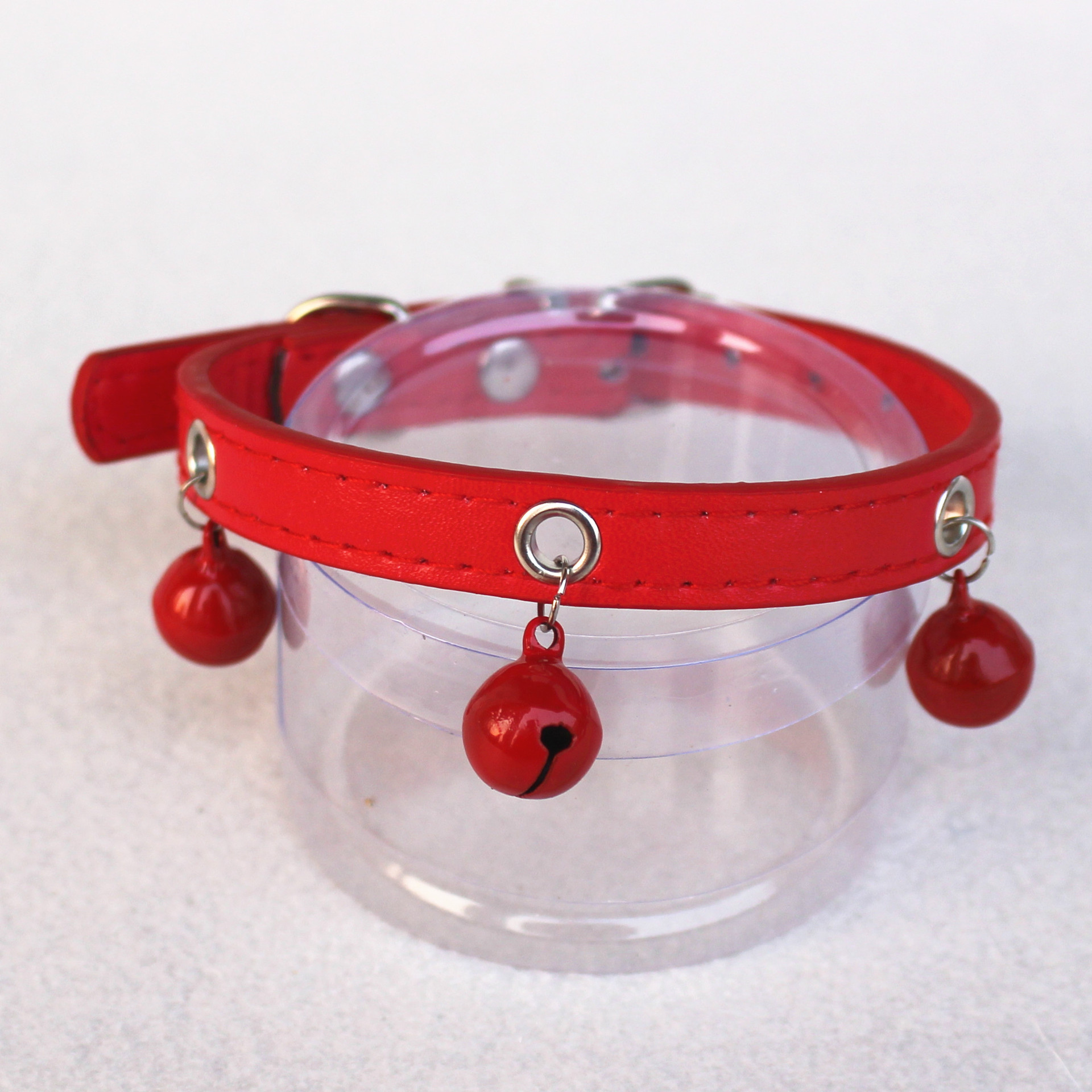 Pet Bell Collar Candy Color High Quality Leather Chyer Dogs and Cats Hand Holding Rope Bite-Proof Protector Factory Direct Sales