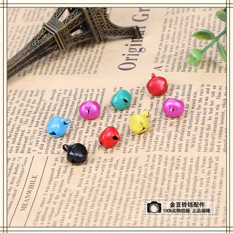 Seven color Character Cartoon Bronze round bell pet Bell Christmas glories