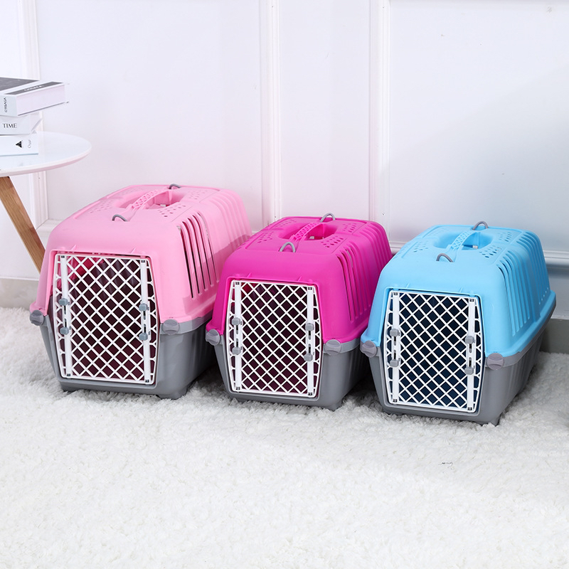Plastic Flight Case for Pet Dogs and Cats Check-in Suitcase Size Model Size Dog Aviation Cage Portable Outing Box Plastic Flight Case for Pet Dogs and Cats Check-in Suitcase Size Model Size Dog Aviation Cage Portable Outing Box