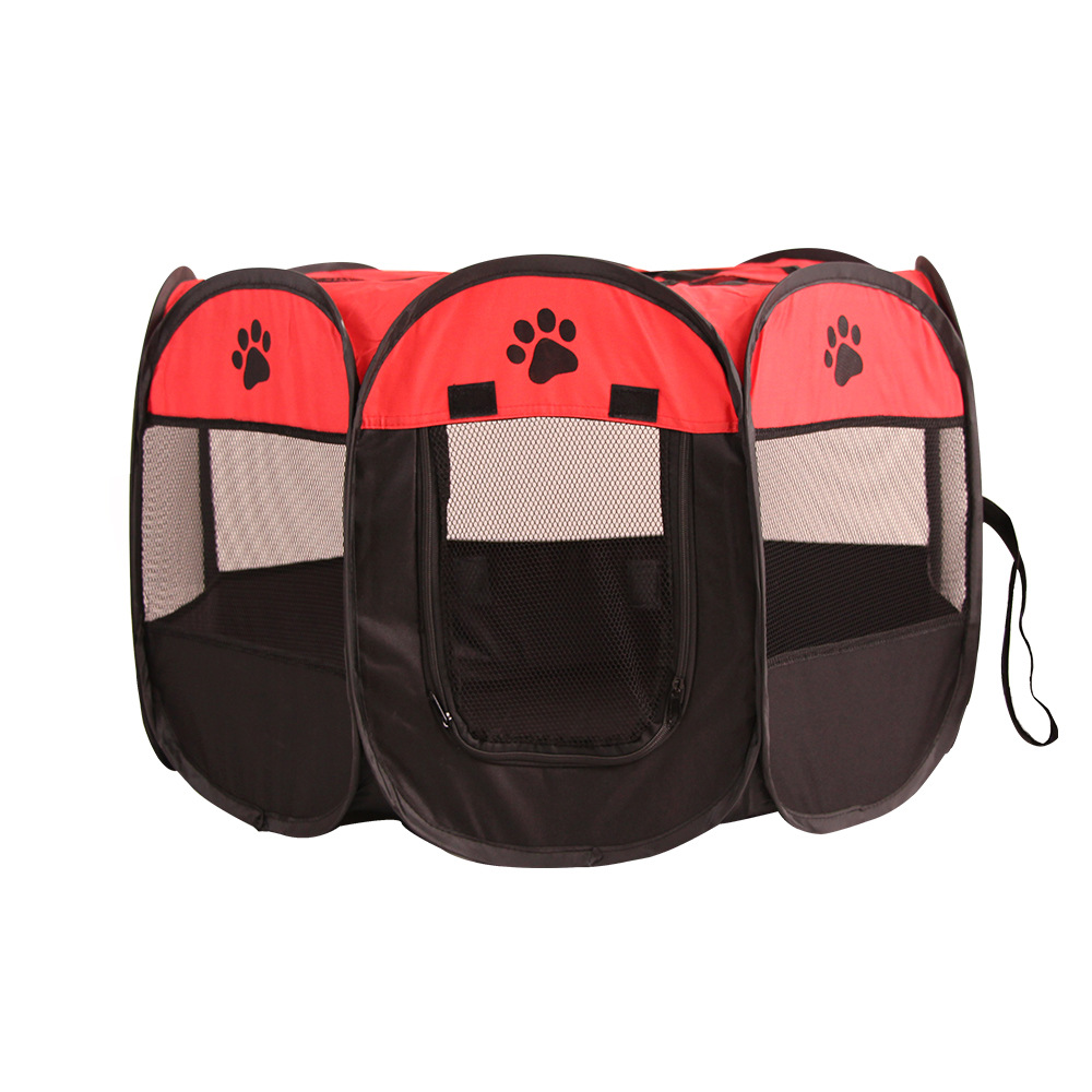 Manufacturers Supply Pet Tent Octagonal Pet Fence Oxford Cloth Outdoor Pet Cat Litter Foldable Dog Cage Tent