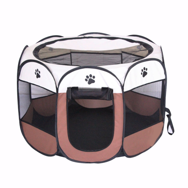 Manufacturers Supply Pet Tent Octagonal Pet Fence Oxford Cloth Outdoor Pet Cat Litter Foldable Dog Cage Tent