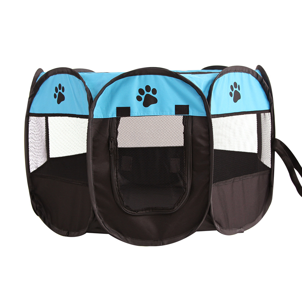 Manufacturers Supply Pet Tent Octagonal Pet Fence Oxford Cloth Outdoor Pet Cat Litter Foldable Dog Cage Tent