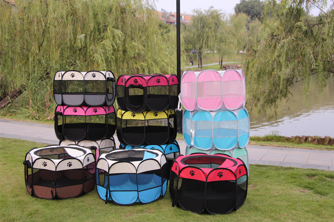 Manufacturers Supply Pet Tent Octagonal Pet Fence Oxford Cloth Outdoor Pet Cat Litter Foldable Dog Cage Tent Manufacturers Supply Pet Tent Octagonal Pet Fence Oxford Cloth Outdoor Pet Cat Litter Foldable Dog Cage Tent