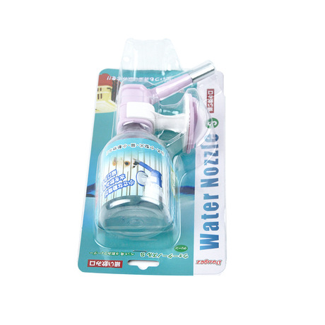 Pet drinking fountain wall-mounted feeding bottle hanging cage dog cat rabbit with a bottle of water drinking set double marbles drinking head