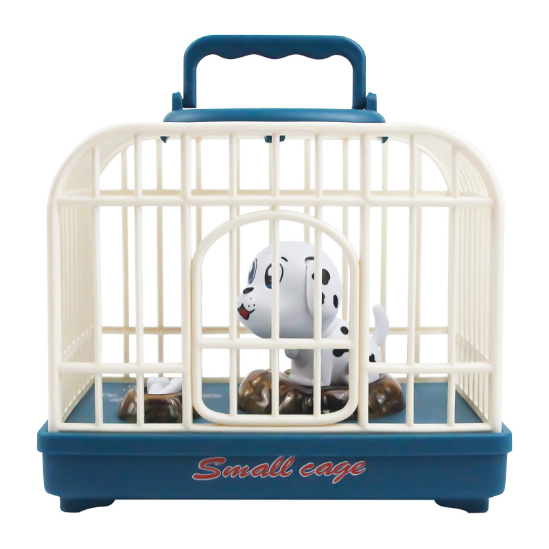 Children&#039;s Electric Induction Dog Cage Toy Music Light Voice Control Cage Educational Toy Supplies for Night Market