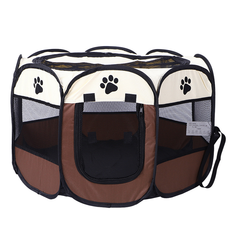 Amazon Hot Sale Pet Bed Octagonal Dog Cage Doghouse Cathouse Cage Foldable Oxford Cloth Fence Pet Supplies