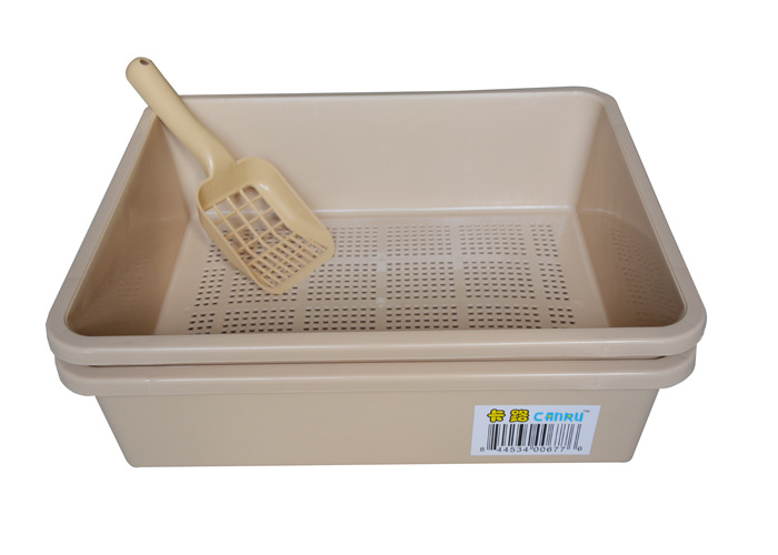 American Kalu Canru Double-Layer Cat Toilet Double-Layer Litter Box Pine Litter Box Pine Cat Toilet Free Shovel