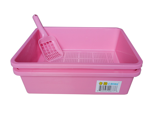 American Kalu Canru Double-Layer Cat Toilet Double-Layer Litter Box Pine Litter Box Pine Cat Toilet Free Shovel