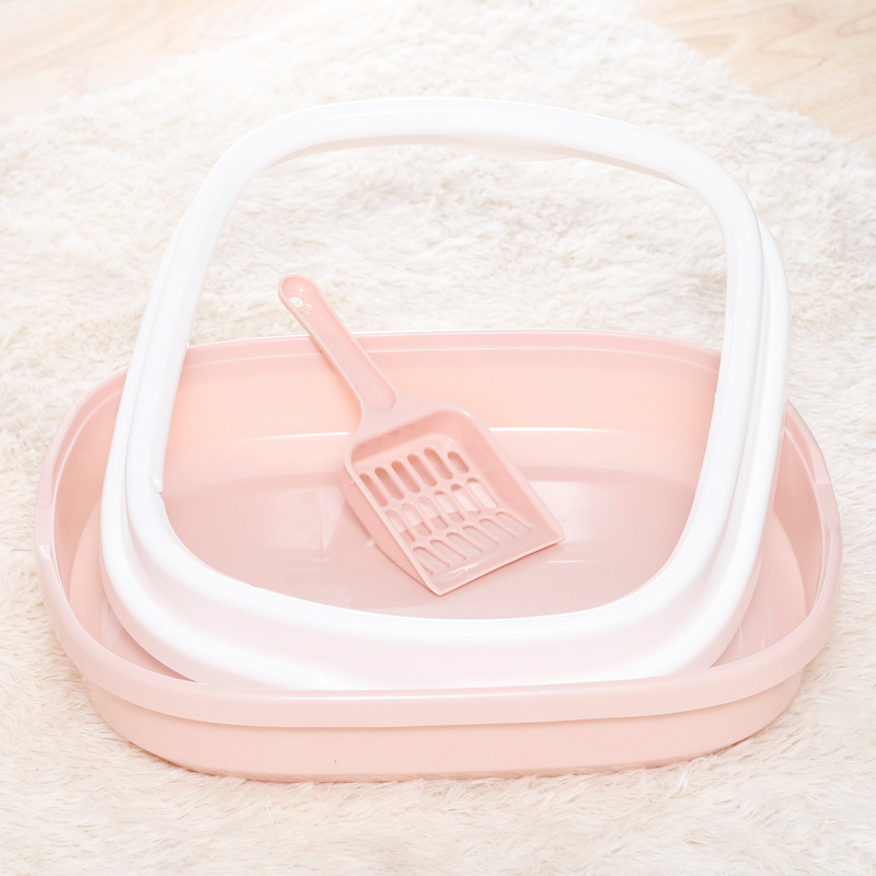 Cat Litter Basin SplashProof Oval Cat Litter Basin High Edge Sand Polishing Cat Toilet Free Cat Litter Shovel Cat Litter Basin SplashProof Oval Cat Litter Basin High Edge Sand Polishing Cat Toilet Free Cat Litter Shovel