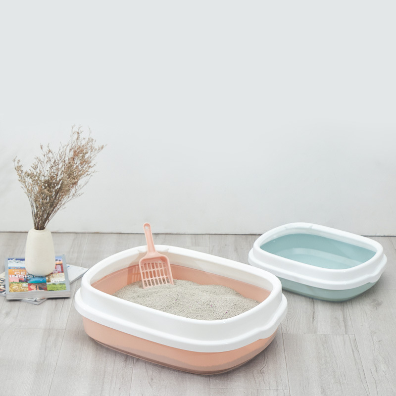 Pet Supplies Amazon Hot Semi-Closed Cat Litter Box Cat Toilet Gift Cat Litter Shovel Cat Litter Box Online Shop Agent
