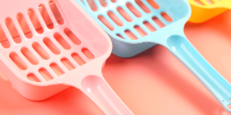 Meow Whale Cat Cleaning Supplies Color Plastic Cat Litter Scoop Kitten's Paw Hollow Pp Material Cat Litter Shovel Shit Device in Stock Wholesale