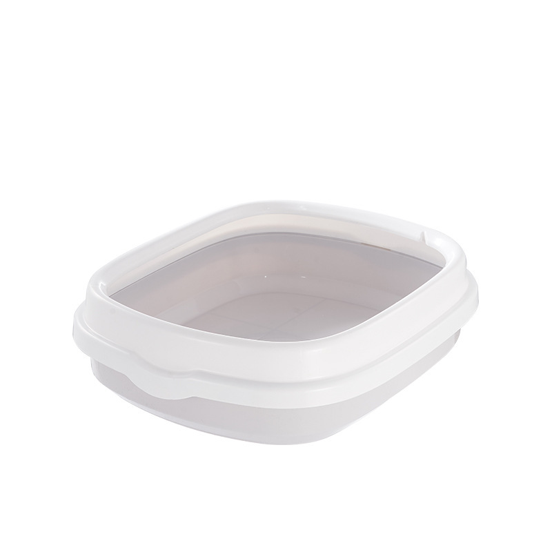 Factory Direct Sales Semi-Closed Cat Litter Box Large Split Open Cat Toilet Anti-Splash Cat Supplies for Free Cat Shovel