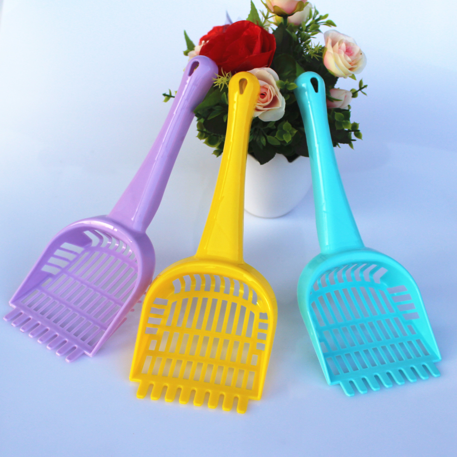 Cat Litter Scoop New Pet Stool Shovel Large Thickened Candy Color Plastic Cat Shit Shovel Pet Supplies