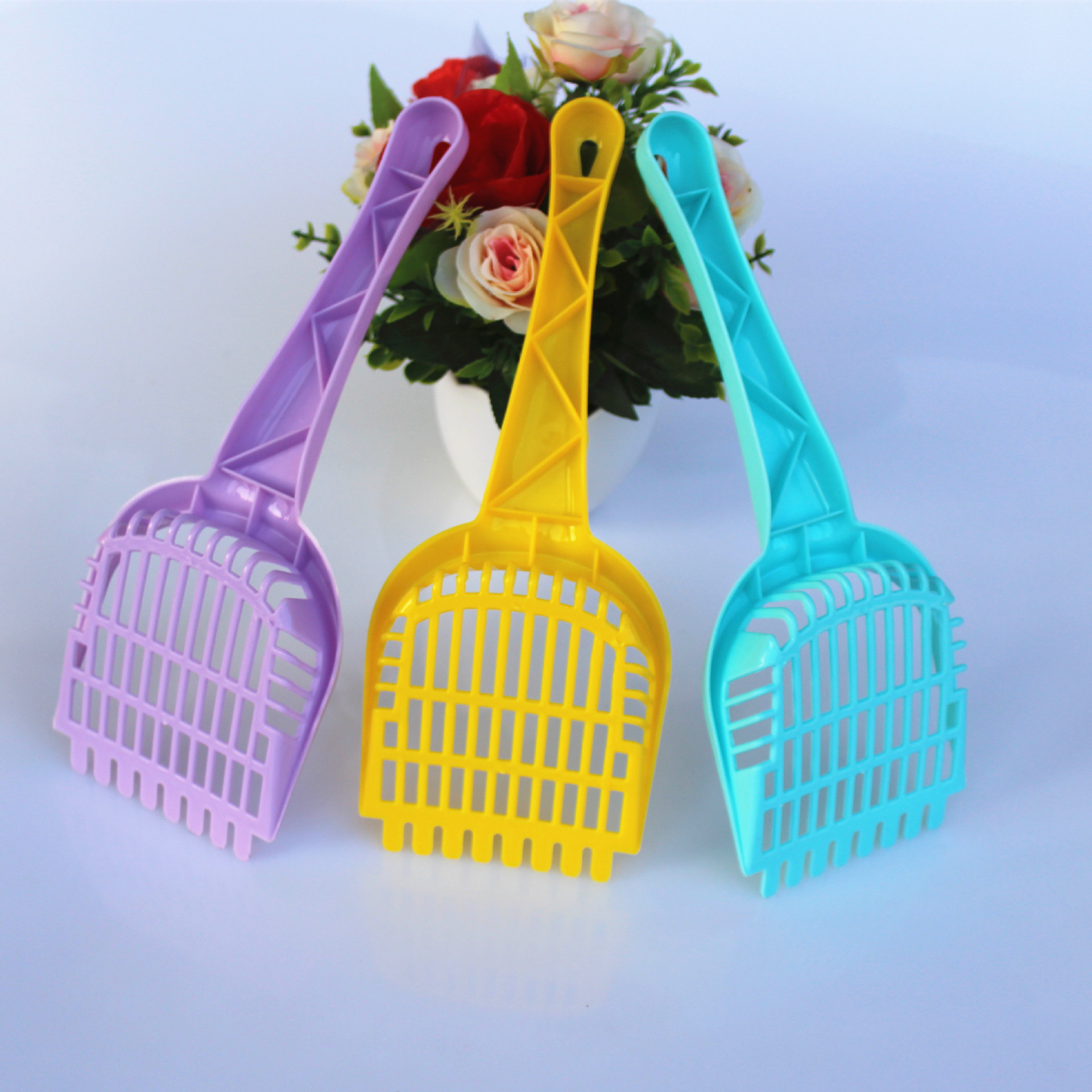 Cat Litter Scoop New Pet Stool Shovel Large Thickened Candy Color Plastic Cat Shit Shovel Pet Supplies