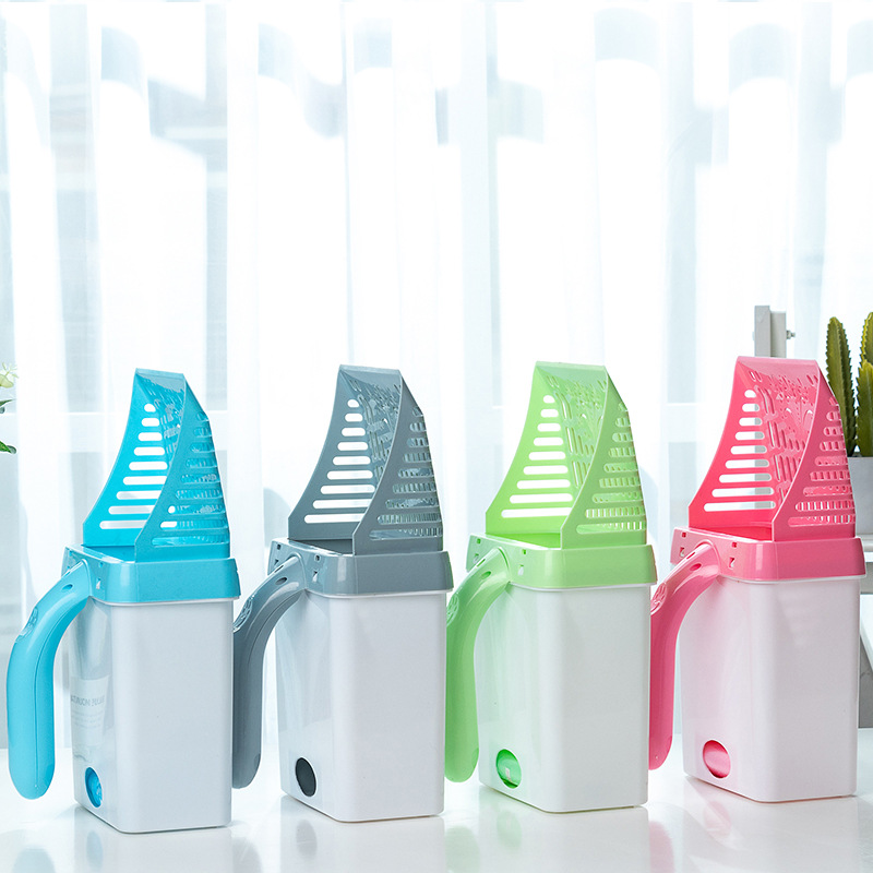 Amazon Hot Integrated Cat Litter Scoop Cat Shit Shovel Set Pet Pooper Scooper Removable Portable Plastic Products