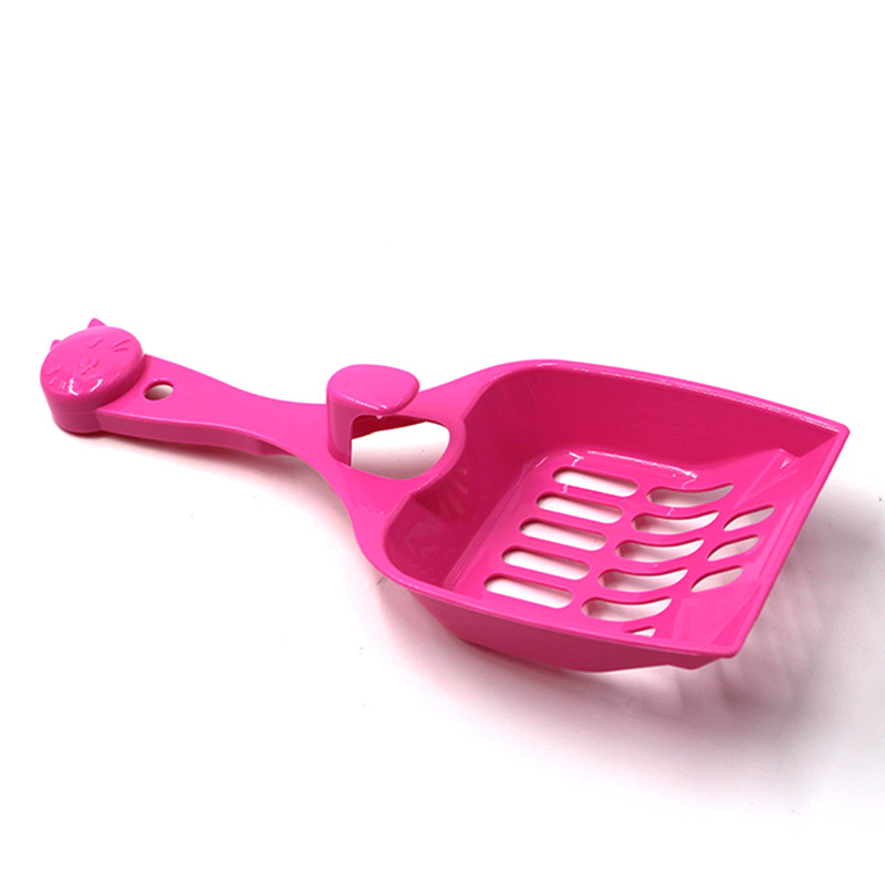 Wholesale Pet Cat Litter Scoop Candy Color Cat Head Cat Shovel Cat Shit Shovel Manure Hollow Plastic Grain Shovel Supplies